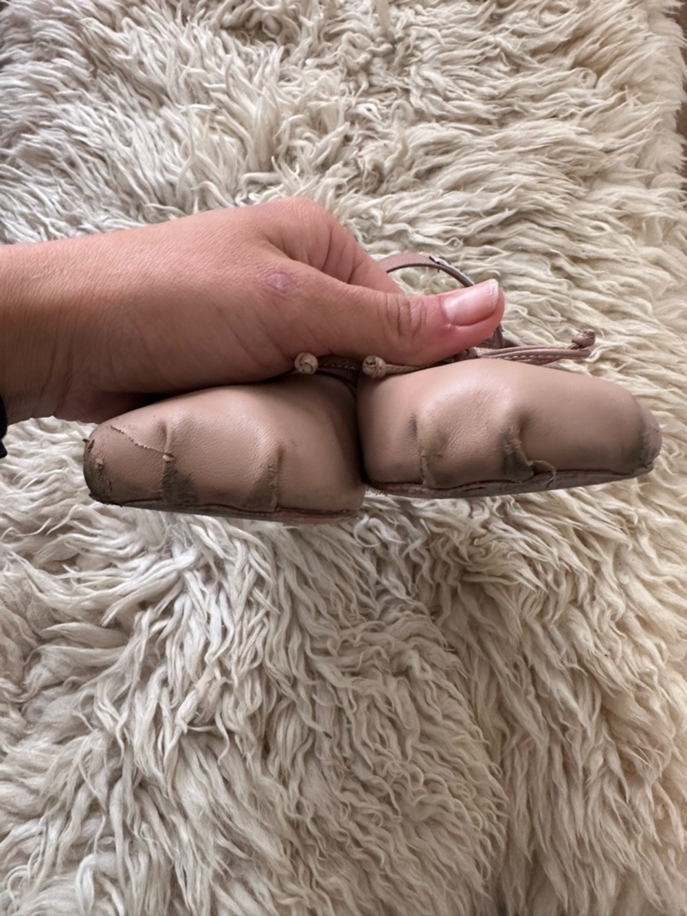 Miu Miu Pink Tan Leather Ballet Flats - Picture 8 of 8